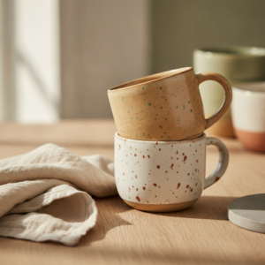 Stoneware Ceramic Mug Pair